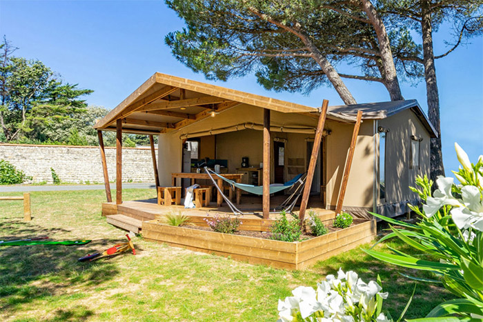 camping avec tente lodge en Vendée